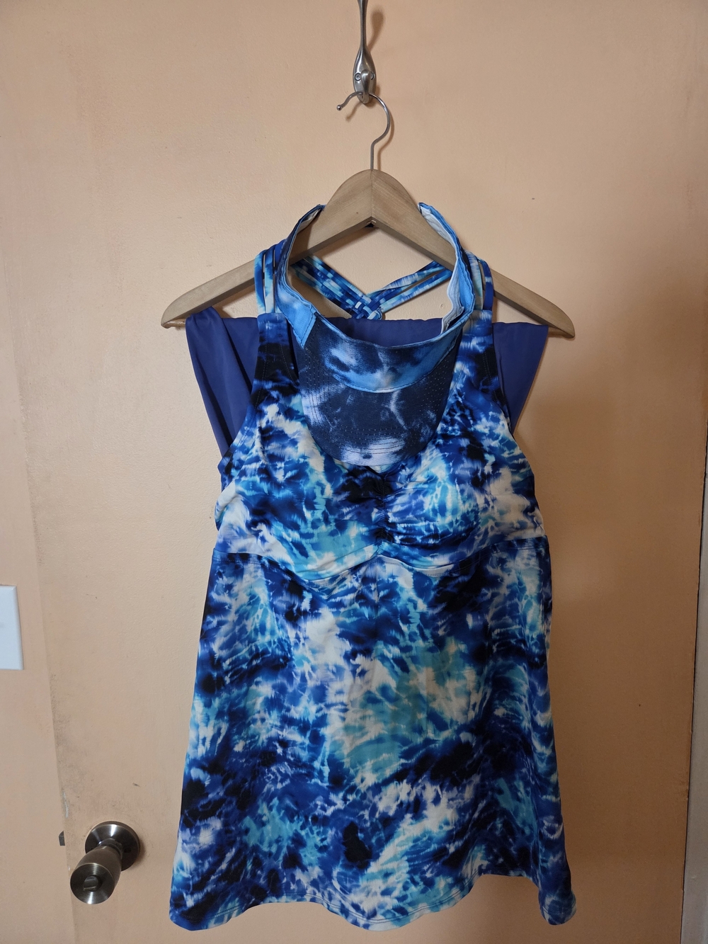 Blue Tie Dye 3pc Swim Set